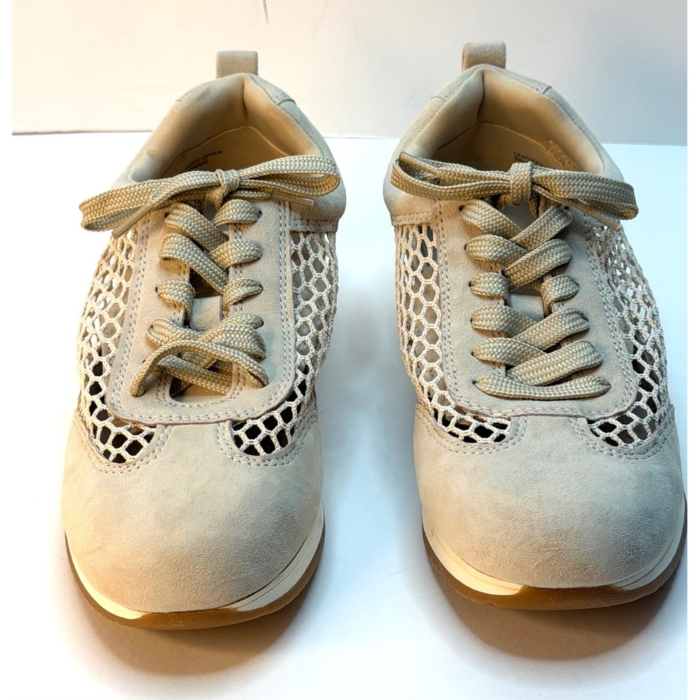 Giani Bernini Women's Tesiaa Mesh Low Profile Lace Up Sneakers Buff Nude 7.5 NWT